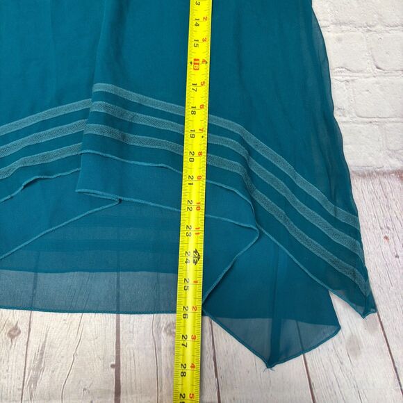 Sundance Women Sheer Ruffle 100% Silk Blouse Top Shirt Size Medium C037 -6 - Picture 4 of 14
